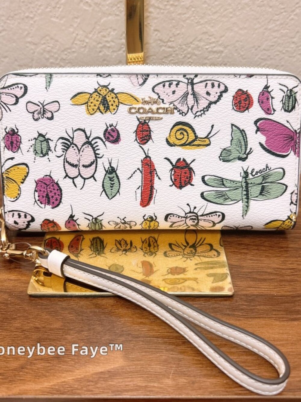 NWT Coach Long Zip Around Wallet With Creature Print CR931
